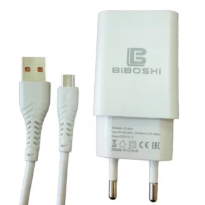 شارژر دیواری بیبوشی مدل C43 به همراه کابل تبدیل microUSB