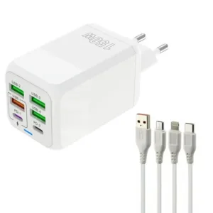 شارژر دیواری 150 وات مدل ADC-PD006 به همراه 4 عدد کابل