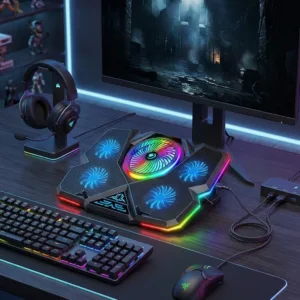 پایه خنک کننده لپ تاپ کول کلد مدل k44-1 RGB