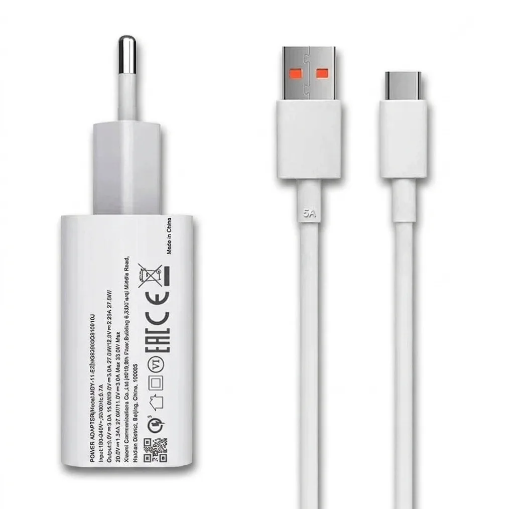 شارژر دیواری 33 وات مدل MDY-11-EZ به همراه کابل تبدیل USB-C
