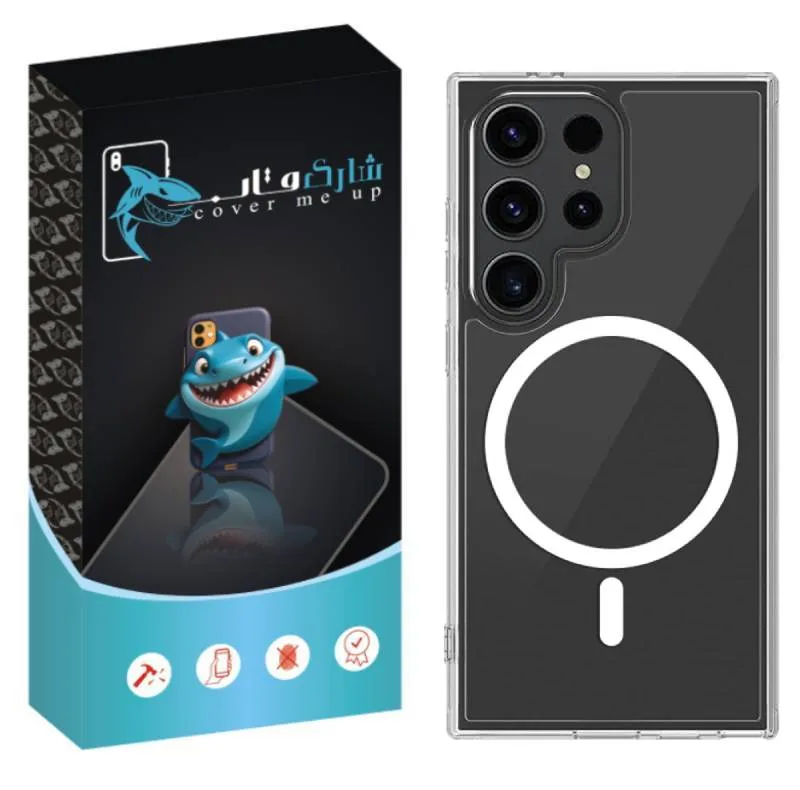 کاور شارک قاب مدل مگ سیف طرح ژله ای مناسب برای گوشی موبایل سامسونگ Galaxy S22 Ultra