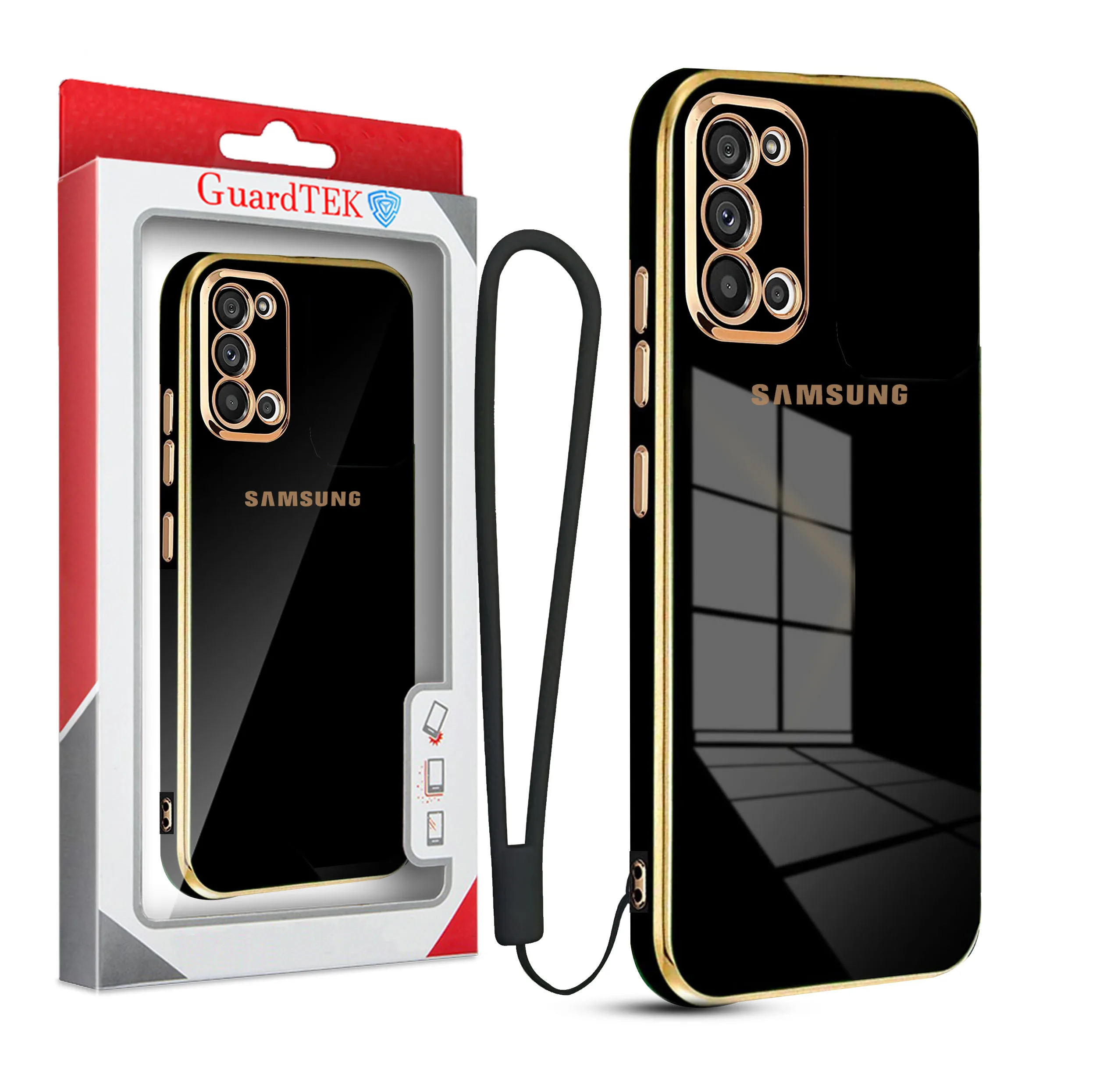 کاور گاردتک اساک مدل Myca2 مناسب برای گوشی موبایل سامسونگ Galaxy A31 Strap Logo به همراه بند