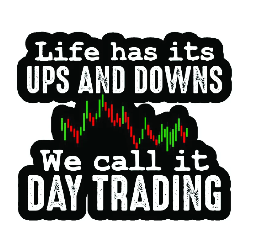 استیکر لپ تاپ طرح Day trading کد ST281