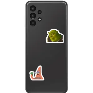 استیکر لپ تاپ و موبایل گوفی طرح خنده دار مدل Sherek 1 مجموعه 9 عددی