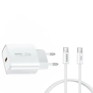 شارژر دیواری 25 وات ریمکس مدل A26 SUPERFAST به همراه کابل تبدیل USB-C