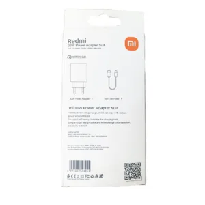 شارژر دیواری شیائومی مدل 2in1 33w به همراه کابل تبدیل USB-c