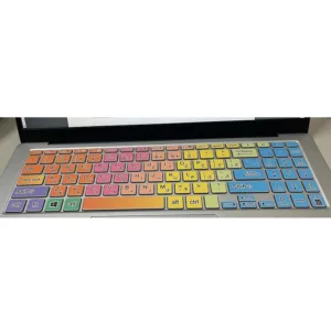 برچسب حروف فارسی کیبورد توییجین و موییجین طرح colors 27 مناسب برای لپ تاپ ایسوس 15 و 15.6 اینچ