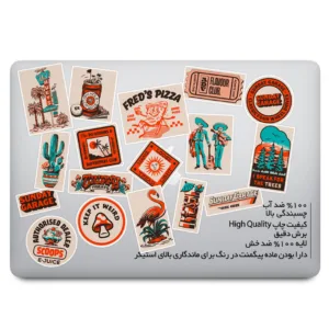 استیکر لپ تاپ ماسا دیزاین طرح کمپینگ کد COL008 مجموعه 17 عددی
