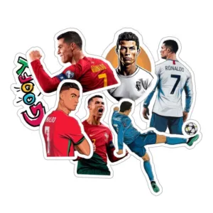 استیکر و برچسب گوفی مدل کریستیانو رونالدو بازیکن فوتبال طرح Ronaldo کد CR7-GX701 مجموعه 7 عددی