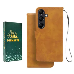 کیف کلاسوری دیامانته مدل Mortand Gn مناسب برای گوشی موبایل سامسونگ Galaxy S25 FE  به همراه بندآویز