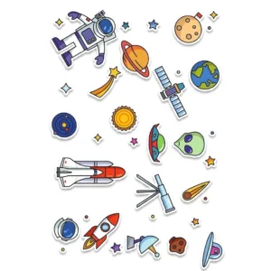 استیکر لپ تاپ مدل space مجموعه 20 عددی
