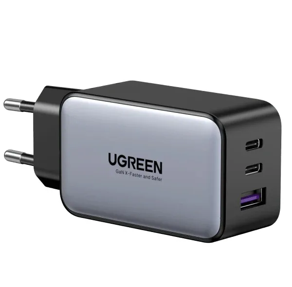 شارژر دیواری 65 وات با دو پورت USB-C و یک پورت USB-A یوگرین مدل X553 کد 35042