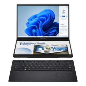 لپ‌تاپ 14 اینچی ایسوس مدل Zenbook DUO UX8406CA-Core Ultra 9 285H-32GB LPDDR5X-2TB SSD-Dual WUXGA OLED Touch 60Hz-W