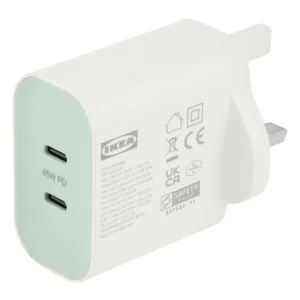 شارژر دیواری 45 وات دو پورت ایکیا مدل SJÖSS
