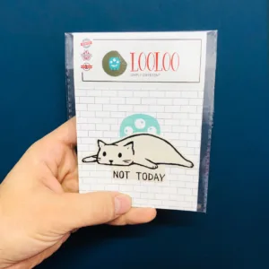 استیکر لپ تاپ لولو طرح گربه خسته کد 352