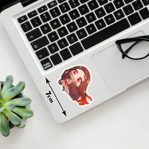 استیکر لپ تاپ پیکسل میکسل مدل انیمه شیطان نزوکو کد 2 مجموعه 8 عددی