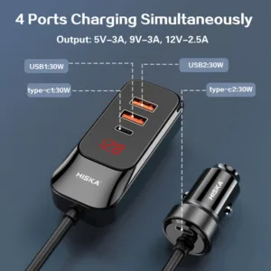 شارژر فندکی 120 وات هیسکا مدل HCC-327