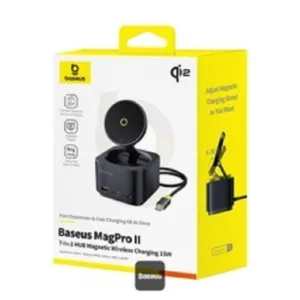 شارژر رومیزی بی سیم 15 وات 7 پورت بیسوس مدل MAGPRO 2