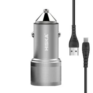 شارژر فندکی هیسکا مدل CC-309Q به همراه کابل تبدیل Microusb