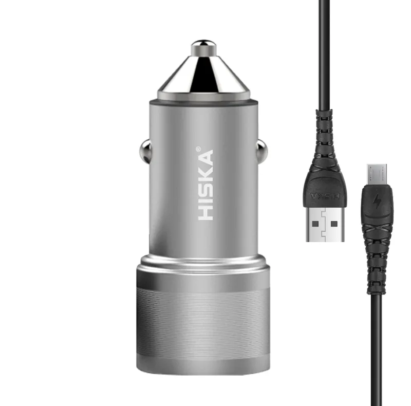شارژر فندکی هیسکا مدل CC-309Q به همراه کابل تبدیل Microusb