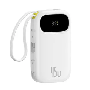 پاوربانک 45 وات بیسوس مدل EnerFill FC31 Qpow3 ظرفیت 20000 میلیآمپرساعت به همراه 2 عدد کابل لایتنینگ / USB-C