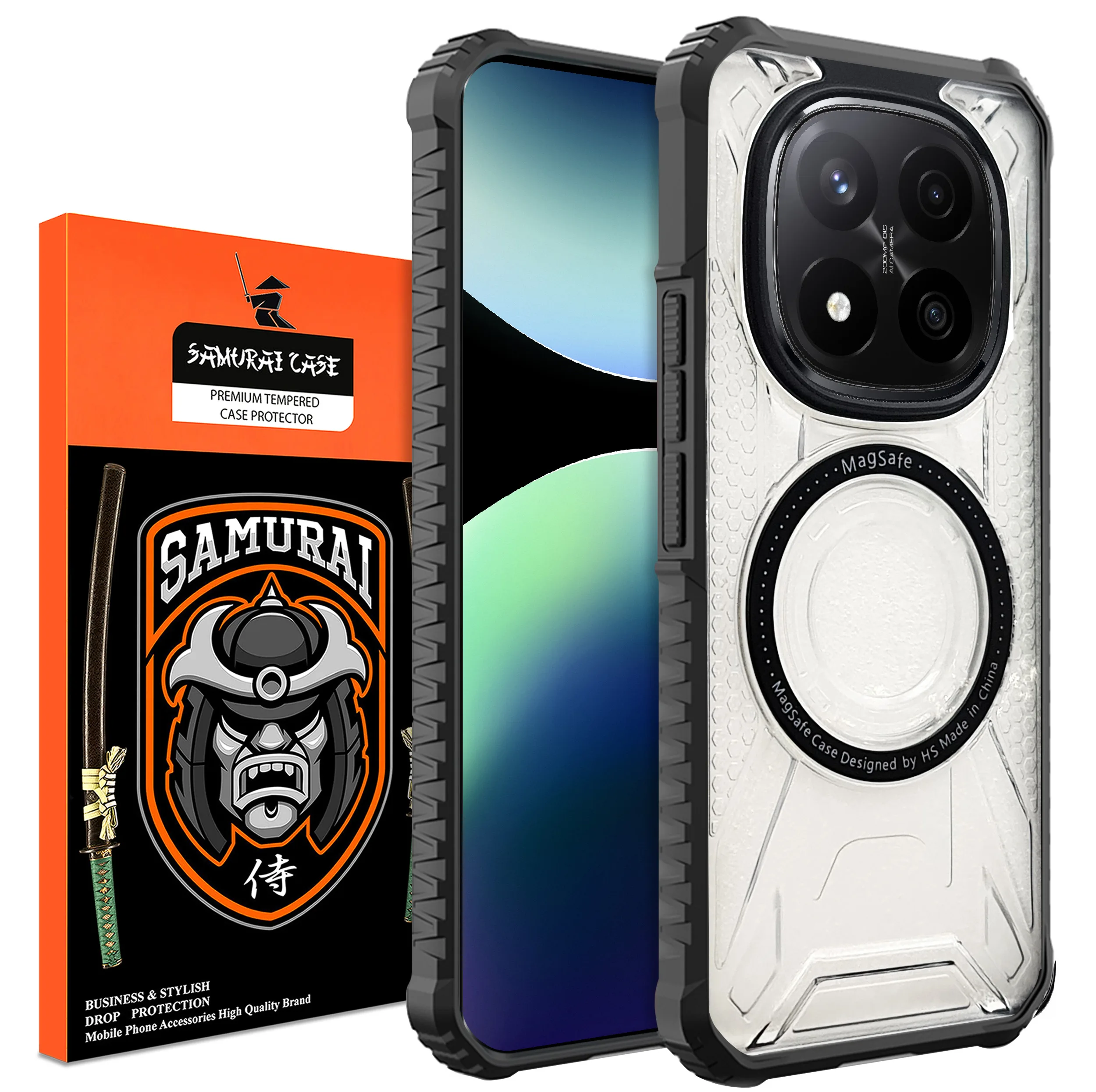 کاور سامورایی مدل Shocksafe مناسب برای گوشی موبایل شیائومی Redmi Note 14 Pro 4G / Note 14 Pro 5G / Note 14 Pro Plus