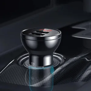 شارژر فندکی باسئوس مدل Car Charger Suit-24W به همراه کابل تبدیل microUSB/ USB-C / لایتنینگ
