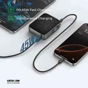 پاوربانک 45 وات گرین لاین مدل GL_PX45 ظرفیت 10000 میلیآمپرساعت