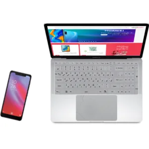 استیکر لپ تاپ مدل stone 11 مناسب برای لپ تاپ 17 اینچی به همراه برچسب حروف فارسی کیبورد