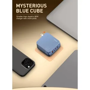 شارژر دیواری 100 وات 5 پورت الدینیو مدل Q8 به همراه کابل USB-C