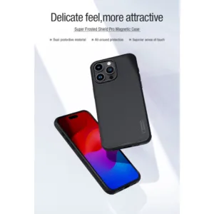 کاور نیلکین مدل Super Frosted Shield Pro مناسب برای گوشی موبایل اپل iPhone 15