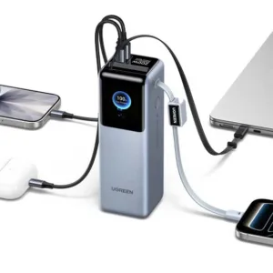 پاور بانک 200 وات یوگرین مدل 75702B ظرفیت 25000 میلی آمپر ساعت به همراه کابل USB-C