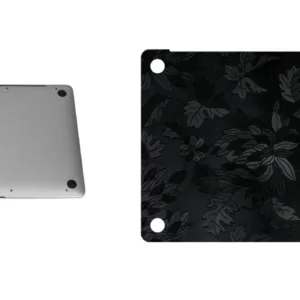 برچسب پوششی ماهوت مدل Black Wild-Flower مناسب برای لپ تاپ Macbook 12inch Retina