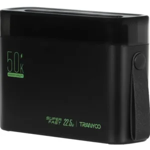 پاوربانک بی سیم 22.5 وات ترانیو مدل T-L5 ظرفیت 50000 میلی‌ آمپر ساعت به همراه کابل USB/TC
