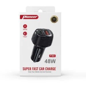 شارژر فندکی 48 وات دو پورت پایونیر مدل P-001