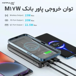 پاوربانک کانفلون مدل M17W ظرقیت 20000 میلی آمپرساعت
