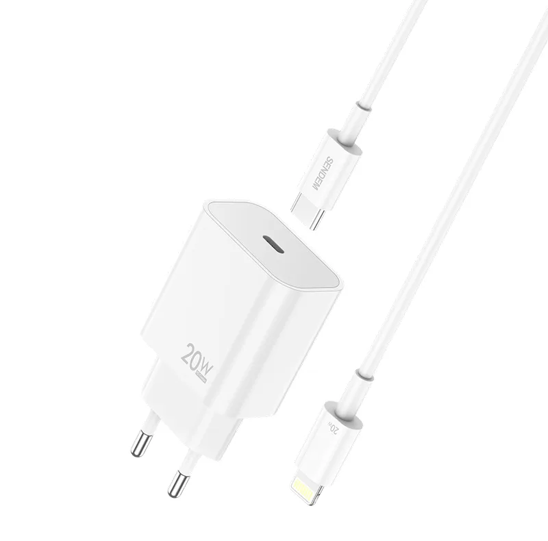 شارژر دیواری 20 وات سندم مدل IPHONE X به همراه کابل لایتنینگ