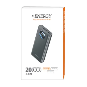 پاوربانک 22.5 وات ایکس انرژی مدل X-821 ظرفیت 20000 میلیآمپرساعت به همراه کابل MicroUSB