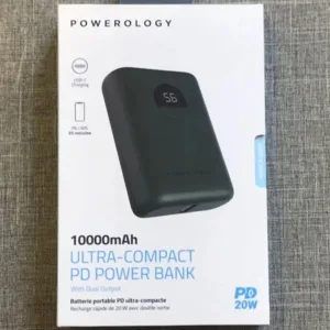 پاوربانک 20 وات پاورلوژی مدل Ultra Compact PPBCHA04 ظرفیت 10000 میلی‌آمپرساعت