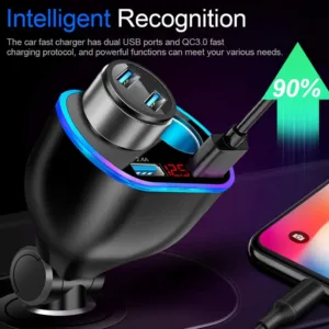 شارژر فندکی 120 وات 4 پورت مدل AGK_C301