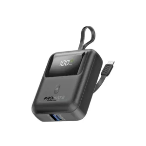 پاوربانک پرومیت مدل POWERPOD-10.BLK ظرفیت ۱۰۰۰۰ میلی‌آمپرساعت