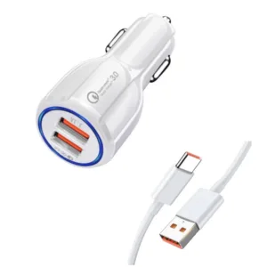 شارژر فندکی 35 وات مدل QC 3 به همراه کابل USB-C