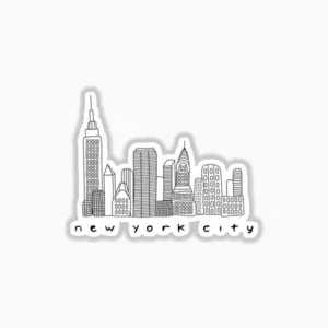 استیکر لپ تاپ و موبایل بووم طرح نیویرک کد ER47