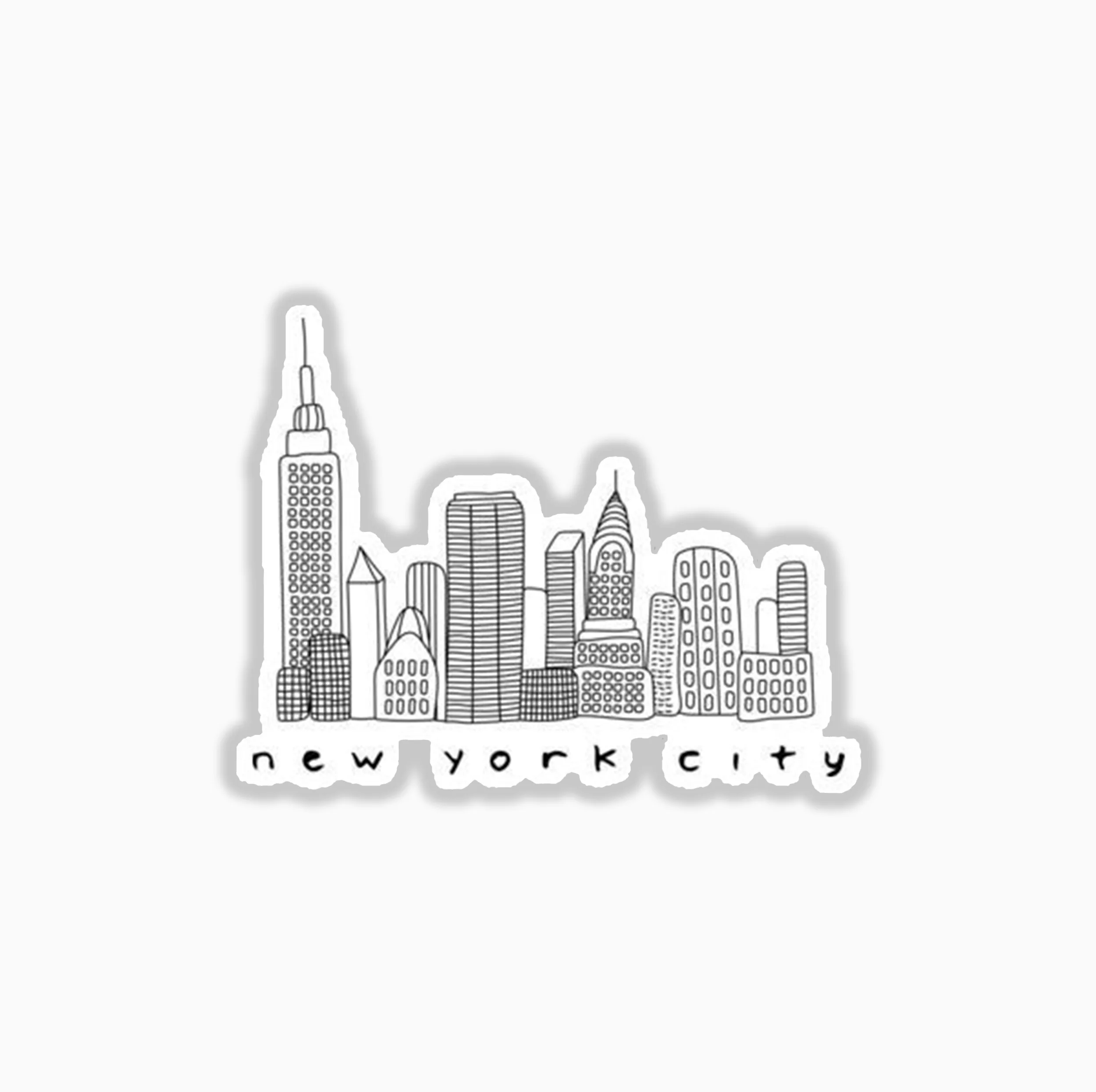 استیکر لپ تاپ و موبایل بووم طرح نیویرک کد ER47