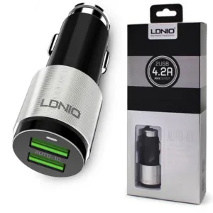 شارژر فندکی الدینیو مدل C403 به همراه کابل تبدیل microUSB