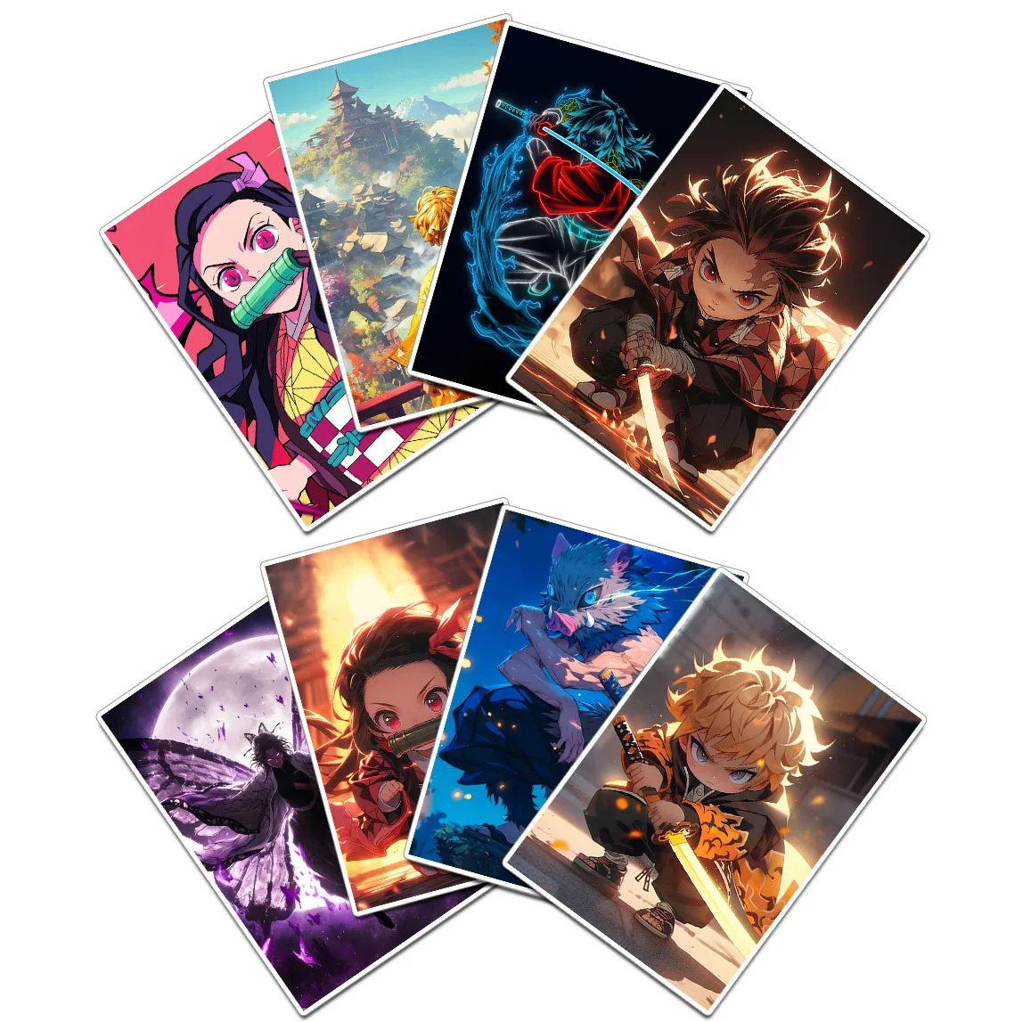 استیکر و برچسب گوفی مدل تانجیرو نزوکو انیمه شیطان کش Demon Slayer Anime کد T06 مجموعه 8 عددی