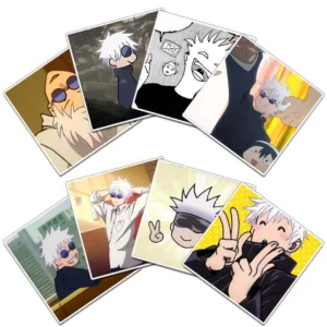 استیکر و برچسب گوفی مدل گوجو ساتورو بامزه انیمه جوجوتسو کایسن Jujutsu Anime کد K12 مجموعه 8 عددی