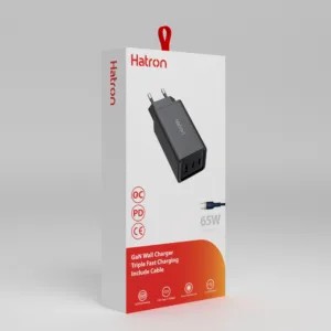 شارژر دیواری 65 وات هترون مدل HWC 3651 PQ GaN