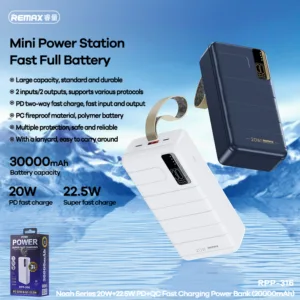 پاوربانک 22.5 وات ریمکس مدل RPP-506 ظرفیت 30000 میلیآمپرساعت