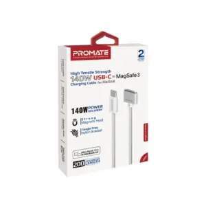 کابل شارژ مک بوک پرومیت مدل MAGCORD-140PD طول 2 متر